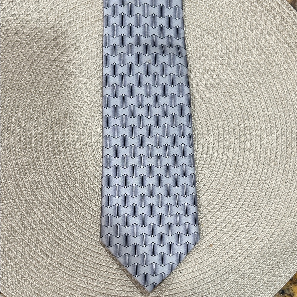 Arrow Silver Geometric Men's Tie